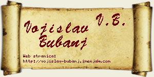 Vojislav Bubanj vizit kartica